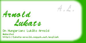 arnold lukats business card